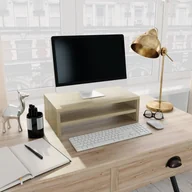 Szafki RTV - vidaXL Podstawka pod monitor, kolor dąb sonoma, 42x24x13 cm - miniaturka - grafika 1