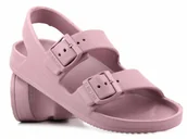 Sandały damskie - Lekkie sandały damskie piankowe z klamrami - Big Star LL274774, fioletowe - miniaturka - grafika 1