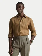 Koszule męskie - Polo Ralph Lauren Koszula 710966294505 Brązowy Regular Fit - miniaturka - grafika 1