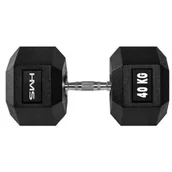 Hantle i ciężarki - HMS Hantla gumowana Hex Pro 40 kg 17-66-127 - miniaturka - grafika 1