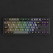 Klawiatury - Akko AKKO Black & Gold 5087S Gryzyna klawiatura, RGB – V3 Cream Yellow Pro Switches, ISO DE, czarny & złoty - miniaturka - grafika 1