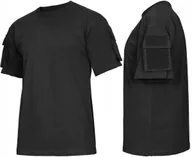 Koszulki męskie - Koszulka taktyczna bawełniana z kieszeniami Mil-Tec T-shirt Black XL - miniaturka - grafika 1