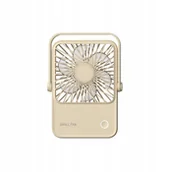 Wentylatory - Wentylator / wiatrak biurkowy z regulowaną podstawką HX-122 beżowy - miniaturka - grafika 1