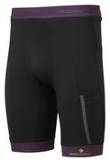 Spodnie sportowe męskie - RONHILL spodenki męskie TECH ULTRA 7" SHORT black/nightshade - miniaturka - grafika 1