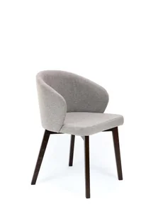 Flavio 5 krzesło tapicerowane szare nogi orzech - Krzesła - miniaturka - grafika 1
