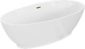 Wanny - Mexen Bilbao wanna wolnostojąca 180 x 90 cm, biała, przelew złoty - 51311809000-50 - miniaturka - grafika 1