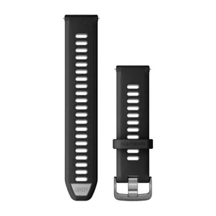 Silikonowy pasek Quick Release 22mm- czarny/jasnoszary z popielatym zapięciem [010-11251-A0] - Akcesoria do pulsometrów i zegarków sportowych - miniaturka - grafika 1