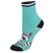 Skarpetki dla dzieci - Kolorowe skarpetki dziecięce Tuptusie Cotton Touch wzór SZOP, delikatna bawełna, płaski szew Rozmiar 20-24 Kolor turkusowy - miniaturka - grafika 1