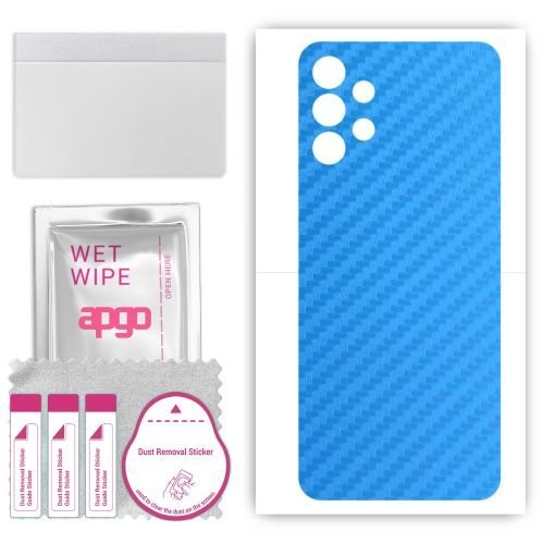 folia naklejka skórka strukturalna na TYŁ do Samsung Galaxy A13 SM-A137F - Carbon Niebieski - apgo SKINS
