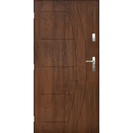 Drzwi zewnętrzne - PANTOR Drzwi stalowe zewnętrzne wejściowe Hawr orzechowe 80 lewe - miniaturka - grafika 1
