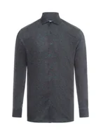 Koszule męskie - Eterna Slim Fit Koszula męska Mężczyźni Slim Fit Bawełna szary wzorzysty, 38 - miniaturka - grafika 1