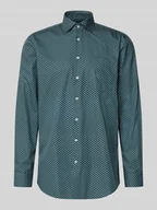 Koszule męskie - Koszula biznesowa o kroju regular fit z kołnierzykiem typu kent - miniaturka - grafika 1