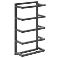 Wieszaki łazienkowe - Beliani Wieszak na ręczniki czarny CINTRA - miniaturka - grafika 1