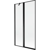 Parawany nawannowe - Mexen Mist parawan nawannowy 2-skrzydłowy lewy 100 x 150 cm, czarna ramka, czarny - 8A9-100-011-70-70-L - miniaturka - grafika 1