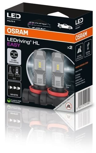 Żarówka LED Karton 2szt. H11/H16/H8 12V 8,2W PGJ19 bez homologacji drogowej Ledriving 6000K