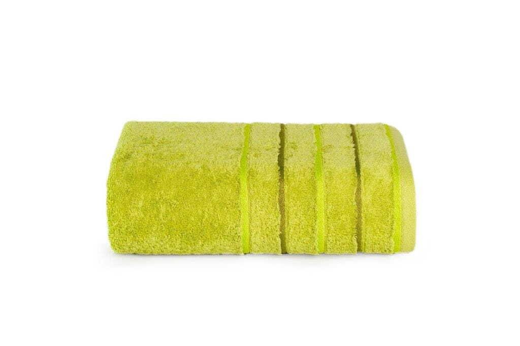 Bawełniany ręcznik kąpielowy w ozdobne paski Fresh 70x140cm Lime