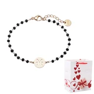 Bransoletki - Bransoletka Złota Bead Stal Chirurgiczna RYBY - miniaturka - grafika 1