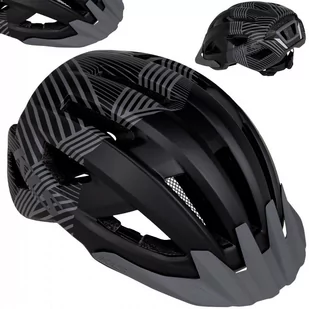 Kellys Kask DAZE MTB z daszkiem M 55-58cm czarno-szary /black/ K1319 - Kaski rowerowe - miniaturka - grafika 1