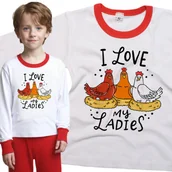 Piżamy dla dziewczynek - Piżama dziecięca Kocham Moje Kury Kurki 86/92 - VoloDonum - miniaturka - grafika 1