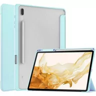 Etui do tabletów - Bizon Etui Case Tab Clear Matt do Samsung Galaxy Tab S8 Plus / S7 Plus, błękitne - miniaturka - grafika 1