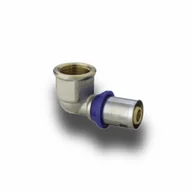 Łączniki, trójniki, kształtki - Pex Kolano zaciskowe GZ 16 mm x 1/2" Radopress - miniaturka - grafika 1