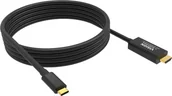 Kable - 8K bei 60 Hz - USB-C 3.1 m zu HDMI m - Aussendurchmesser 4,5 mm - 48 Gbps - 32 AWG - 2 m - schwarz - miniaturka - grafika 1