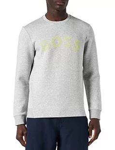 BOSS Bluza męska Salbo Iconic, Jasny/pastelowy szary 59, L - Bluzy męskie - miniaturka - grafika 1