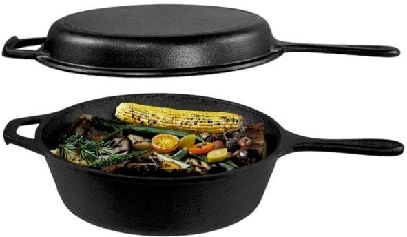 RONDEL ŻELIWNY Z PATETLNIĄ 3w1 HAGE RONDEL PATELNIA BRYTFANNA