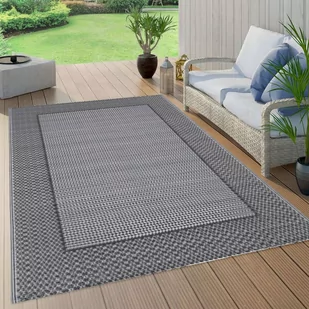 vidaXL Dywan na zewnątrz, szary, 160x230 cm, PP - Dywany zewnętrzne - miniaturka - grafika 1