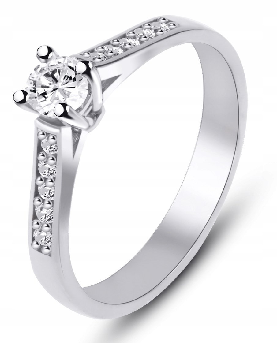 BIAŁE ZŁOTO PIERŚCIONEK ZARĘCZYNOWY GIULIA 585