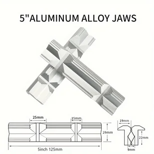 TEMU 1 Szt. Magnetyczna Osłona Ochronna Na Imadło, Szczęki 4-8''/10,16,32 Cm, Osłona Ochronna, Stop Aluminium, Akcesoria Ochronne - Inne - miniaturka - grafika 1