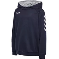 Bluzy męskie - Hummel Hmlgo Kids Cotton męska bluza z kapturem, niebieski, 116 - miniaturka - grafika 1