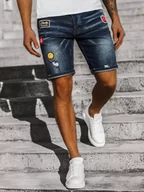 Spodenki męskie - SPODENKI JEANSOWE MĘSKIE NIEBIESKIE OZONEE G/1070 - Ozonee - miniaturka - grafika 1