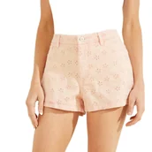 Spodenki damskie - Spodenki damskie Guess Claudia różowe krótkie szorty-W26 - miniaturka - grafika 1