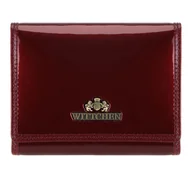 Portfele - Damski portfel ze skóry lakierowany średni bordowy - miniaturka - grafika 1