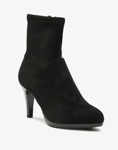 CAPRICE BOTKI DAMSKIE NA OBCASIE CZARNE ELEGANCKIE WIOSENNE 37 JKB - Botki damskie - miniaturka - grafika 1