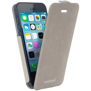 Meliconi Etui Slim Flap iPhone 5/5s Beige 8006023204380 - Etui i futerały do telefonów - miniaturka - grafika 1