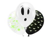 Halloween - Partydeco Balony świecące BOO! 27cm UV 3 sztuki BU12-1-000-3 BU12-1-000-3 - miniaturka - grafika 1