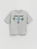 Koszulki dla chłopców - Reserved - T-shirt Brawl Stars - jasnoszary - miniaturka - grafika 1