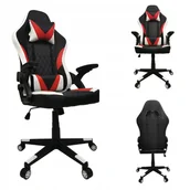 Fotele gamingowe - FOTEL GAMINGOWY OBROTOWY REGULOWANY DLA GRACZA BIUROWY KOMPUTEROWY KG106 - miniaturka - grafika 1