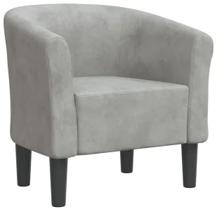 Jasnoszary fotel klubowy - Jivo - Fotele - miniaturka - grafika 1