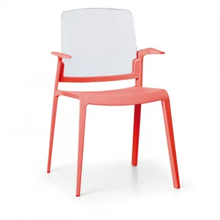 B2B Partner Plastikowe krzesła GEORGE, czerwony 904003 - Krzesła - miniaturka - grafika 1