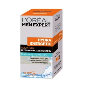 Loreal Paris Paris Men Expert Hydra Energetic 25+ Aqua-Gel przeciw błyszczeniu skóry 50 ml - Kosmetyki do pielęgnacji twarzy męskie - miniaturka - grafika 2