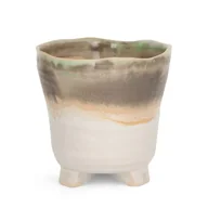 Donice - Donica Osłonka Ceramiczna Katia 13X13X13 Kremowa X2 - miniaturka - grafika 1