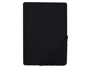 biberna Biberna 77866/221/340 Jersey Elastic prześcieradło z gumką Niebieski lodowy, czarny, 140x200  - 160x220  0077866/080/341/001 - Prześcieradła - miniaturka - grafika 1