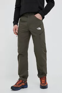 Spodnie sportowe męskie - The North Face spodnie outdoorowe Exploration kolor zielony - grafika 1
