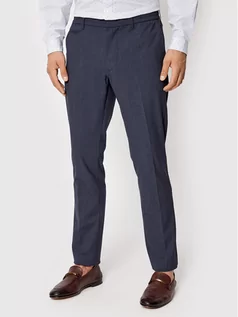 Spodnie męskie - Pierre Cardin Spodnie materiałowe 35500/000/1004 Granatowy Regular Fit - grafika 1