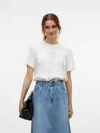 Koszulki i topy damskie - Vero Moda Koszulka w kolorze białym - miniaturka - grafika 1