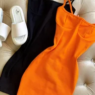 Sukienki - TEMU Czarny, dwuczęściowy mini sukienka typu camisole, modelująca sylwetkę, podkreślająca nogi, idealna na nocne kluby. Ta elegancka mini sukienka - miniaturka - grafika 1