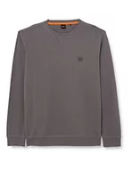 Bluzy męskie - BOSS Męska bluza Westart Relaxed-Fit z bawełny z naszywką z logo, Dark Grey22., 3XL - miniaturka - grafika 1